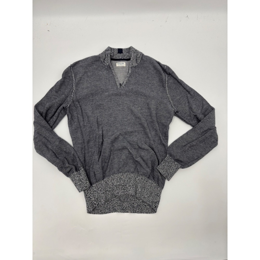 Tommy John Mens Cotton Modal Notched V-Neck Pullover Sweater Size M